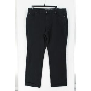 Duluth Flex Fire Hose Pants Mens 44 x 33 Black Relaxed Stretch Workwear 5 pocket